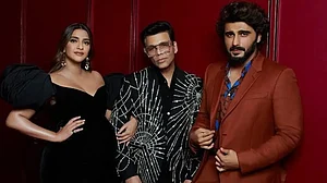 Sonam Kapoor, Karan Johar and Arjun Kapoor