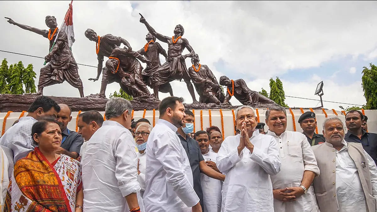 Nitish Kumar with Tejashwi Yadav