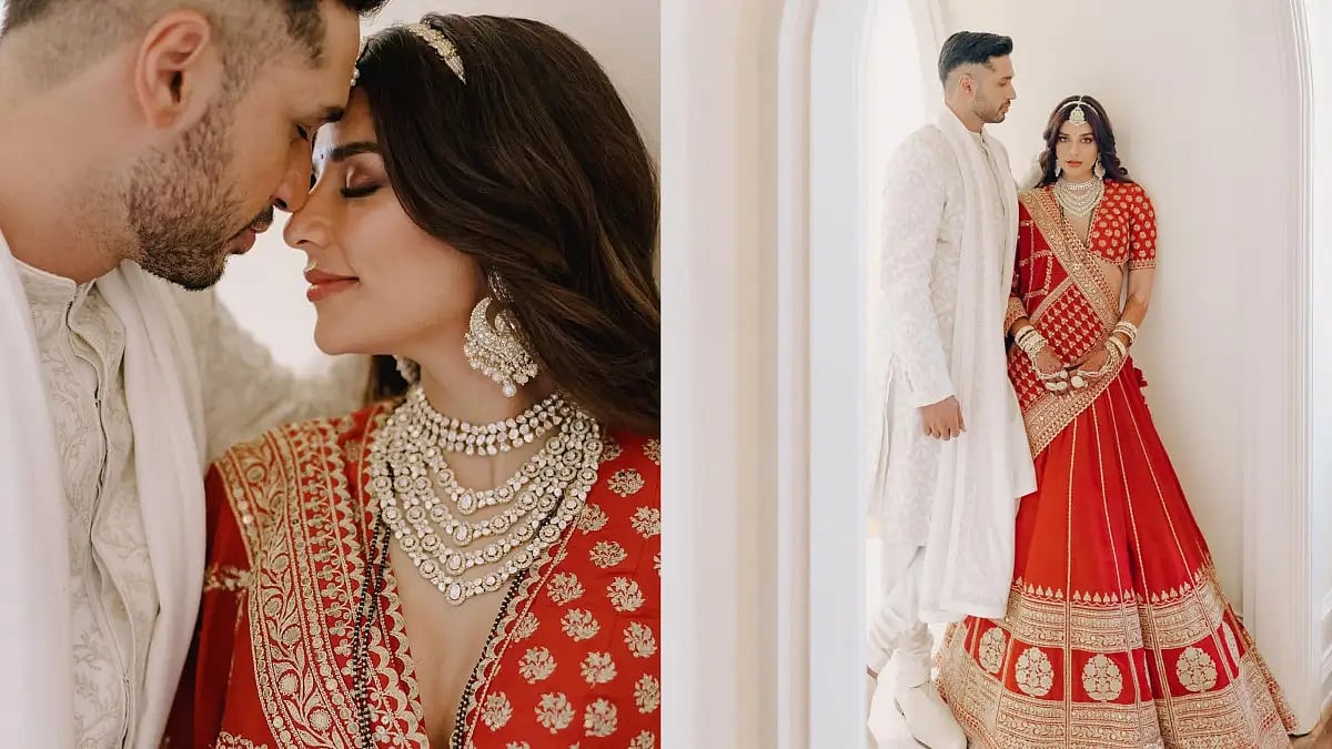 Newlyweds Arjun Kanungo and Carla Dennis