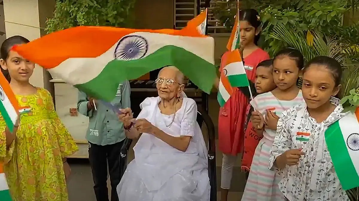 PM Narendra Modi’s mother Hiraba joins ‘Azadi ka Amrit Mahotsav’.