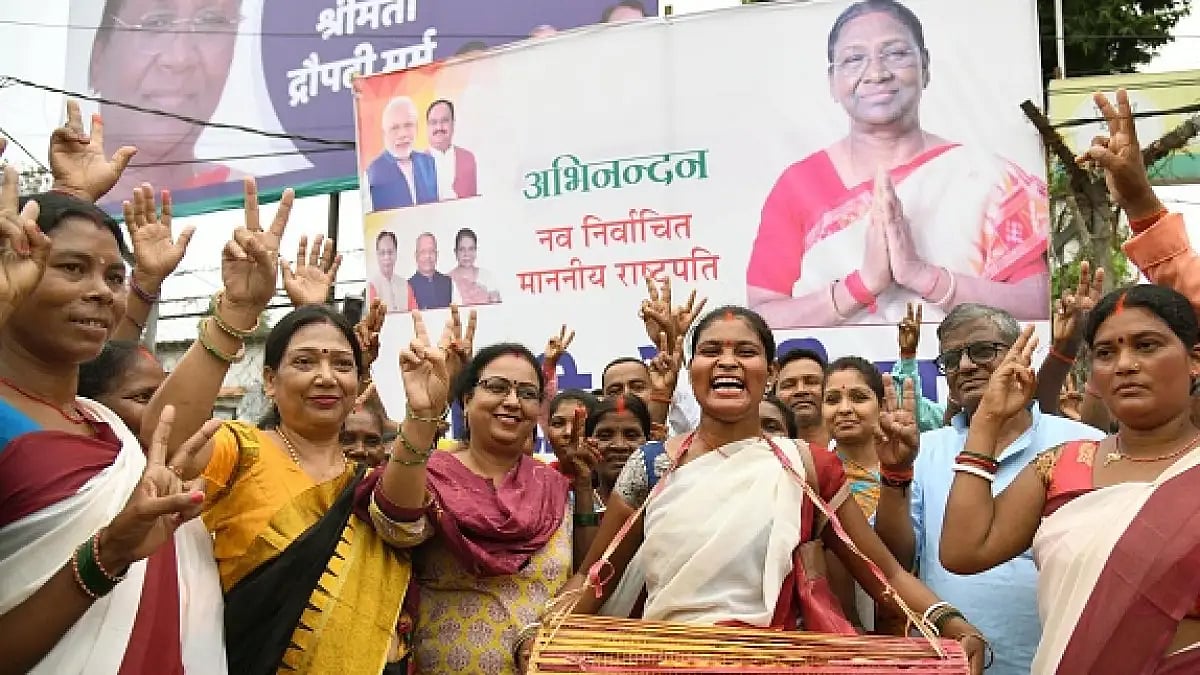 'Sarna' believers celebrate Droupadi Murmu's victory in the presidential polls