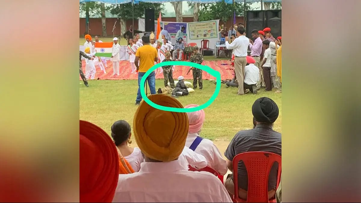 Viral image from a scene from the play.