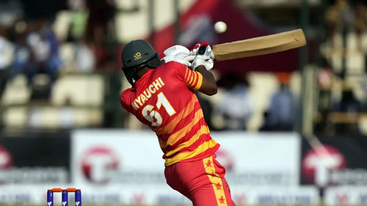 Zimbabwe's Victor Nyauchi got his maiden duck during the second ODI against India.