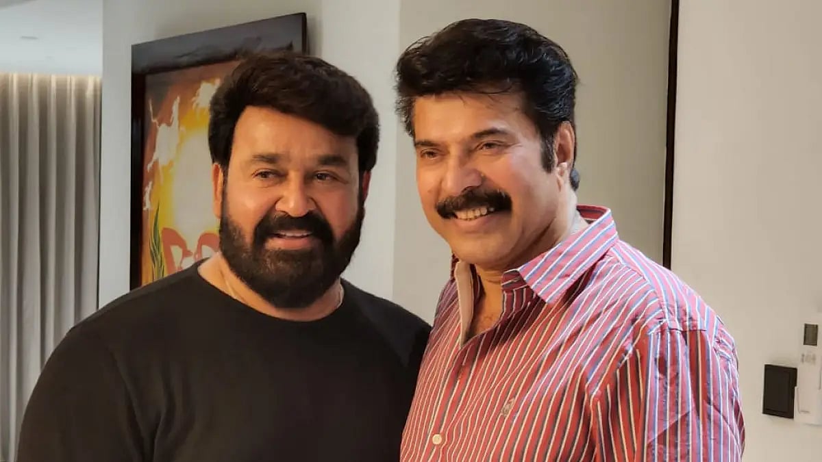 Mohan Lal with Mammootty