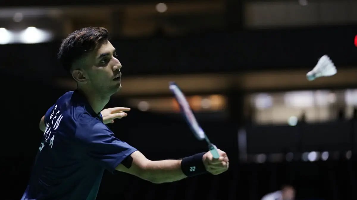 Lakshya Sen beats Hans-Kristian Solberg Vittinghus 21-12, 21-11.