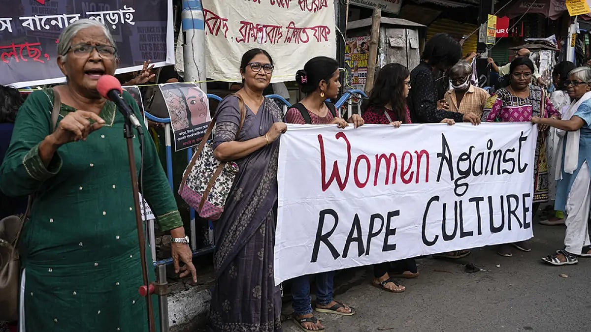 Protest against the release of convicts of Bilkis Banos case