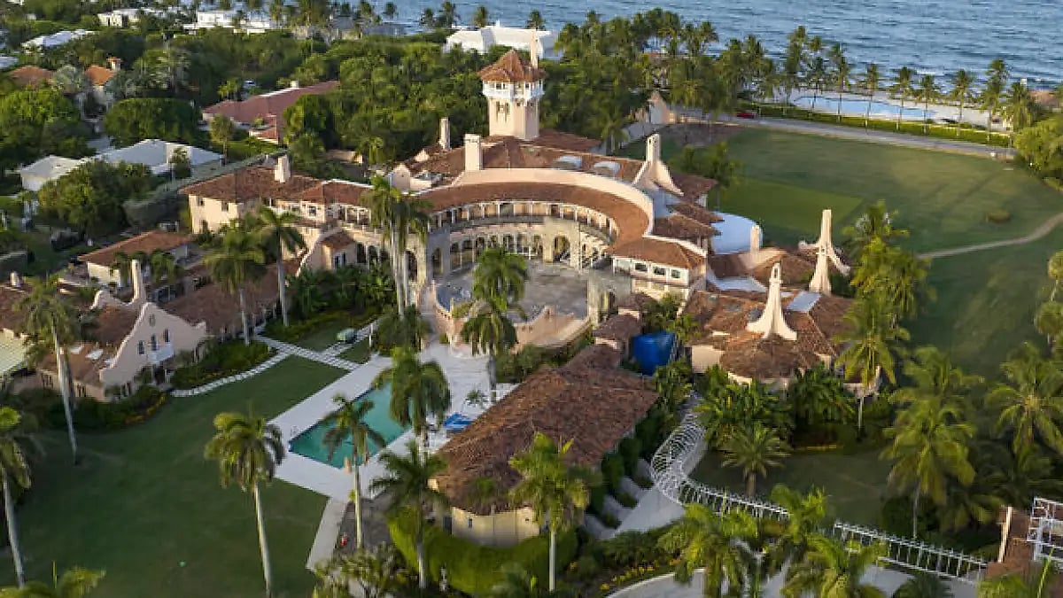 Former US President Donald Trump's Mar-a-Lago Estate