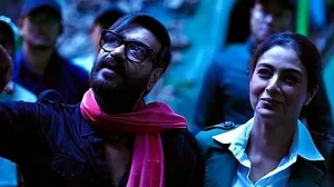 Tabu and Ajay Devgn