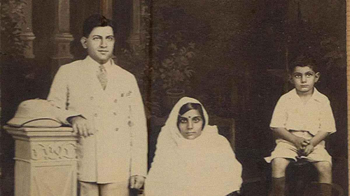 My father Anand Prakash Bakshi as a child with his parents. Rawalpindi. (now Pakistan). Circa 1930. 