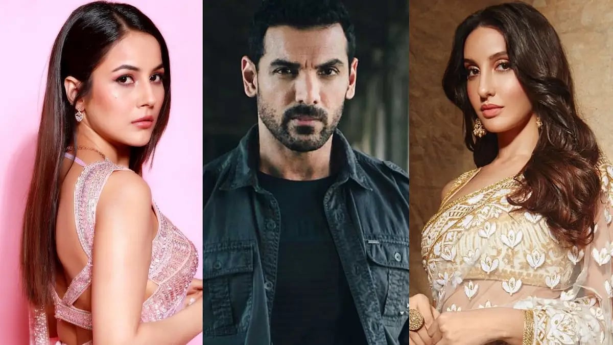 Shehnaaz Gill, John Abraham and Nora Fatehi