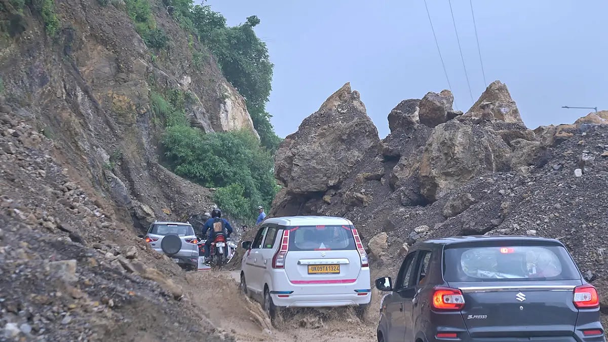 Landslides in Tehri 	