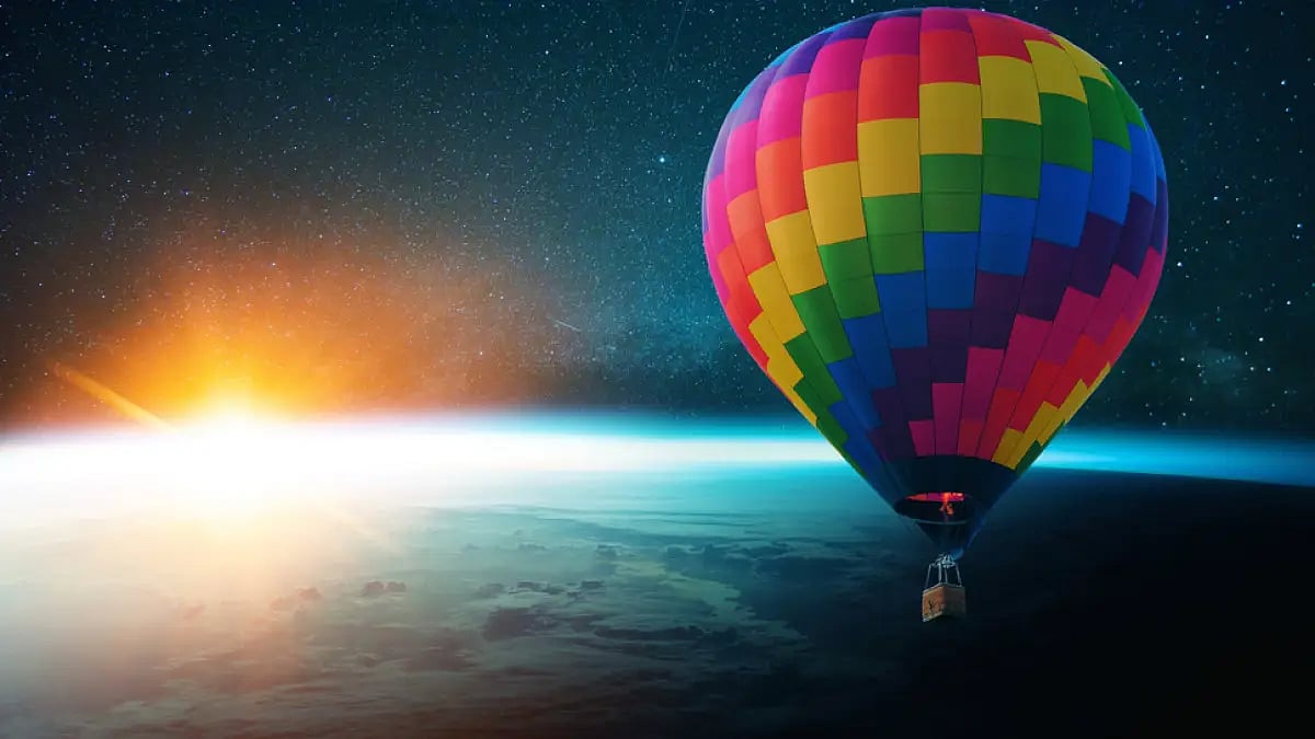 The passengers will get to see the curvature of the Earth while overlooking space.