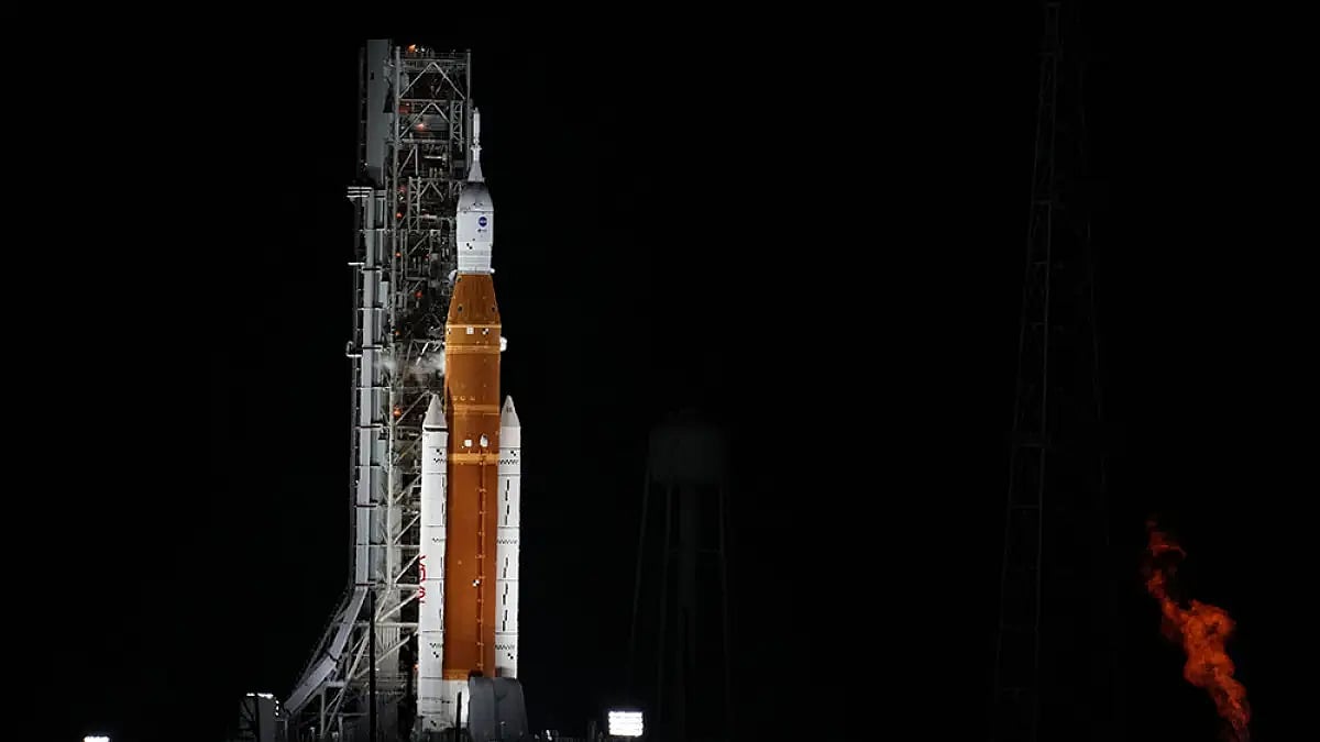 NASA's Space Launch System (SLS) rocket that would launch its Artemis I mission
