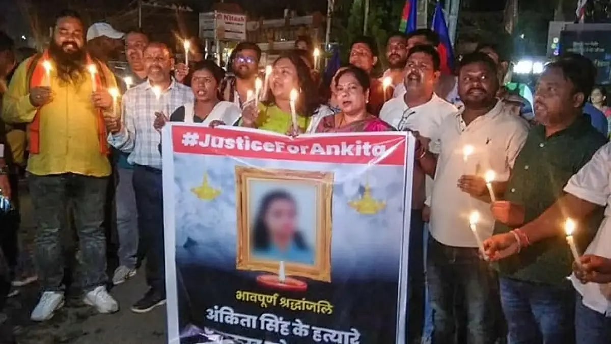 Candle light march in protest against death of Ankita