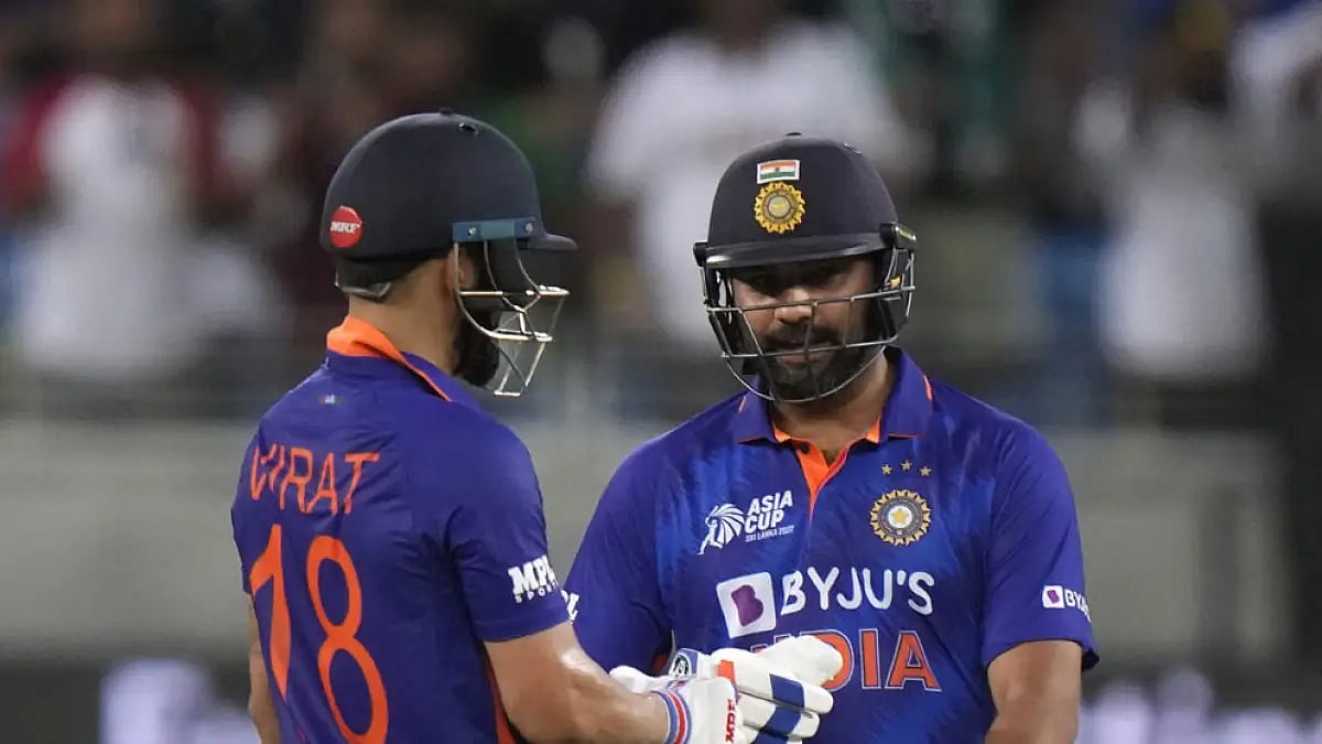 Virat Kohli goes level with Rohit Sharma for most scores of fifty or more in T20Is.