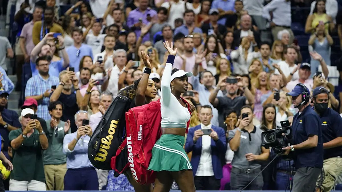 Venus and Serena Williams have 14 Grand Slam titles in doubles.