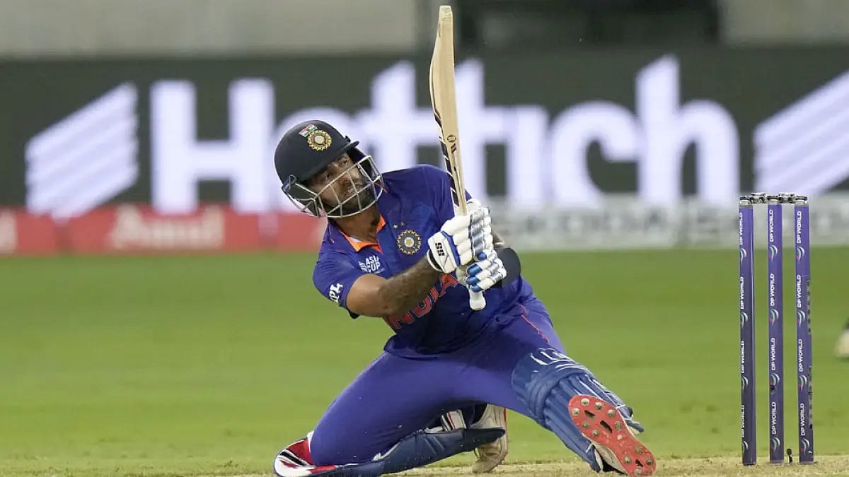 India's Suryakumar Yadav during his 68-run unbeaten knock against Hong Kong In Asia Cup 2022.