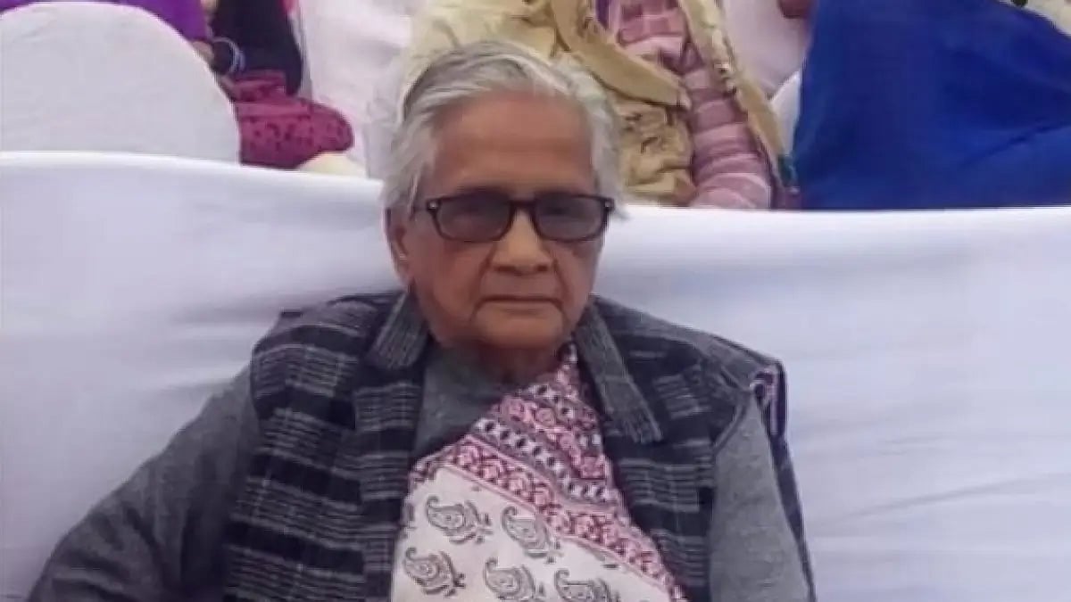 File photo of freedom fighter and former Congress MLA in Madhya Pradesh Gayatri Devi Parmar 