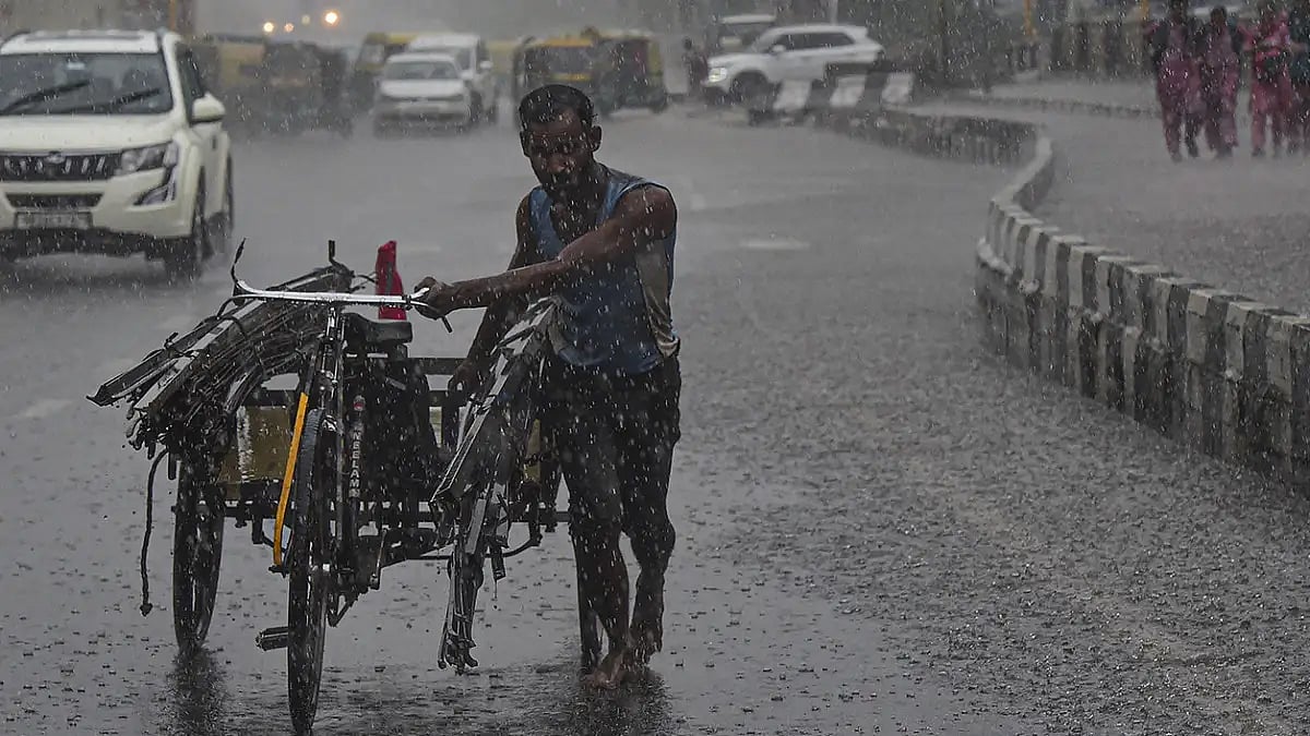 Weather: Monsoon rain in Delhi 