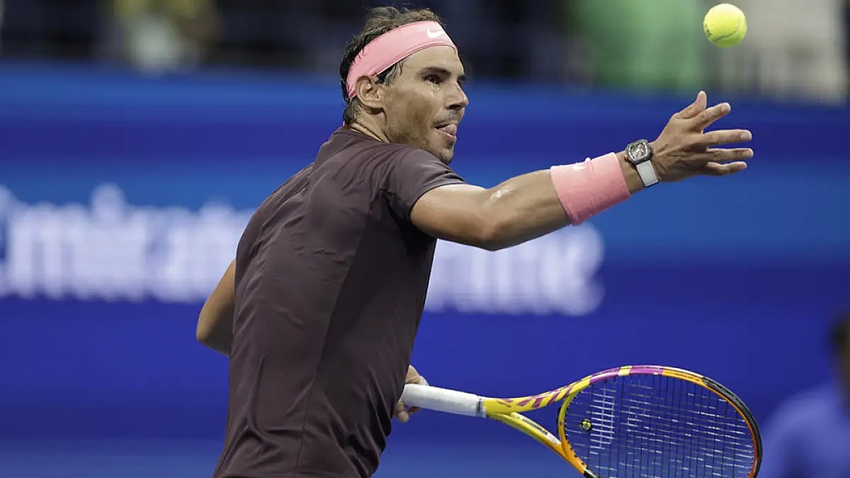 Rafael Nadal played in his first singles match since the US Open.