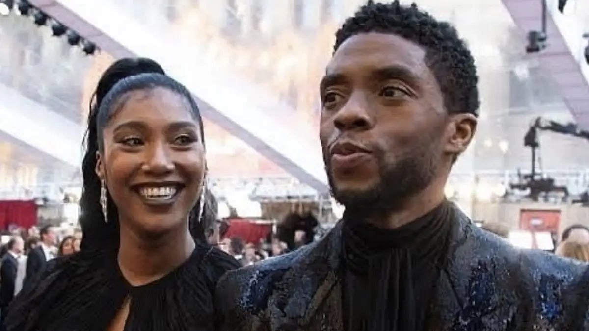 Late actor Chadwick Boseman with Taylor Simone