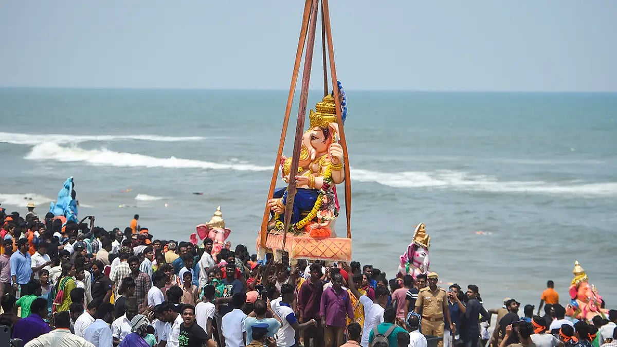 Immersion of Lord Ganesh idols 