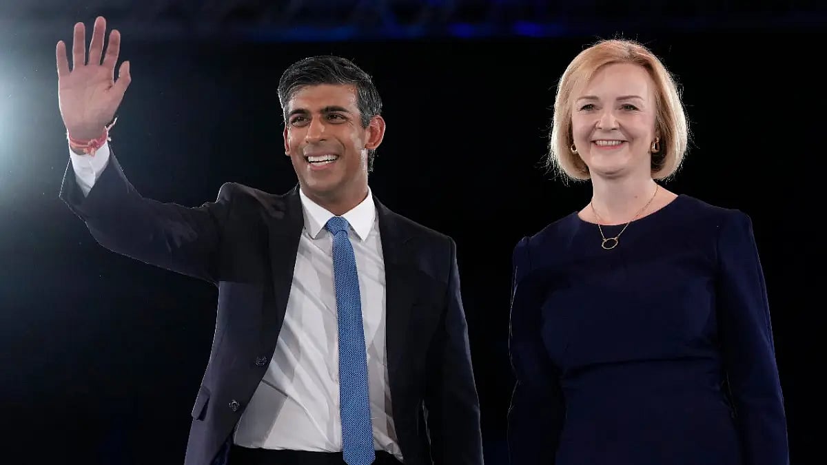 Rishi Sunak and Liz Truss, the two finalists in the race to be the next British Prime Minister 