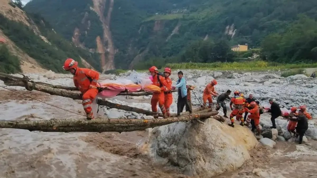 Rescue operations at China's Sichuan province