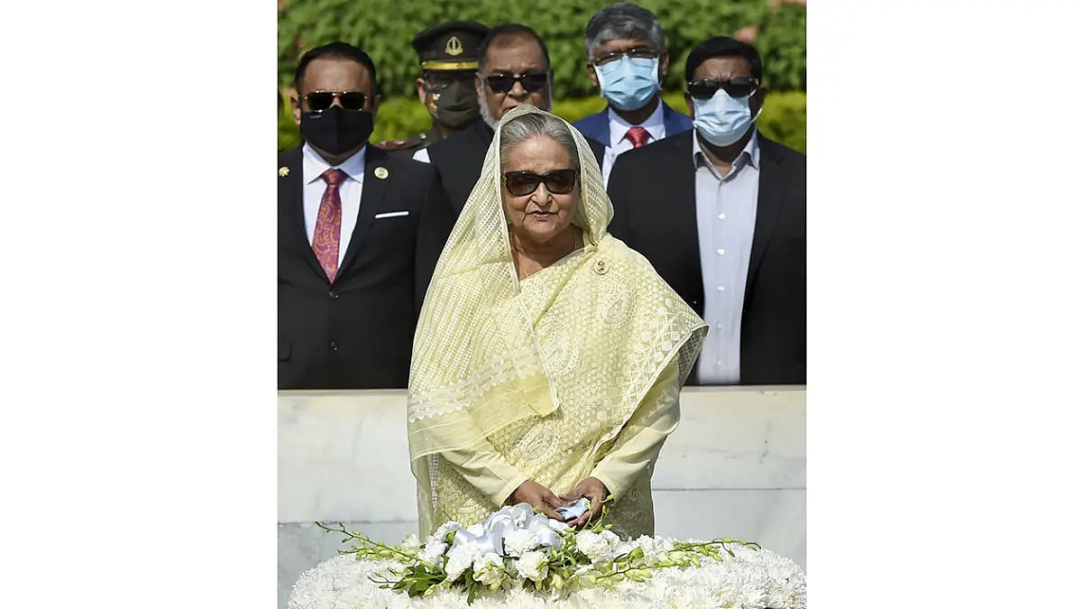 Sheikh Hasina at Rajghat 