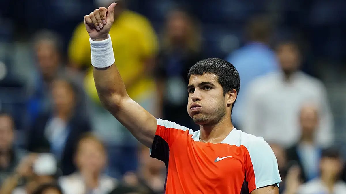 It was Alcaraz’s first match since losing to Novak Djokovic in the French Open semis.