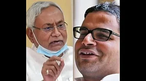 Bihar Chief Minister Nitish Kumar and poll strategist Prashant Kishore