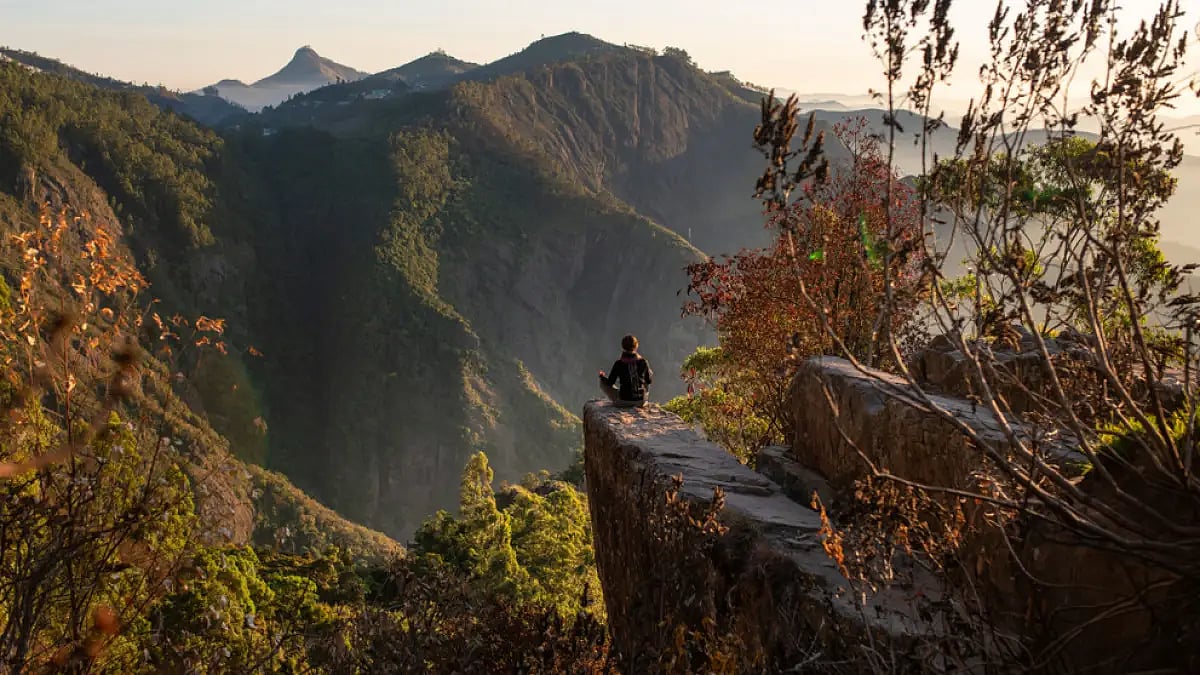 A picturesque view of the Dolphin's Nose in Kodaikanal
