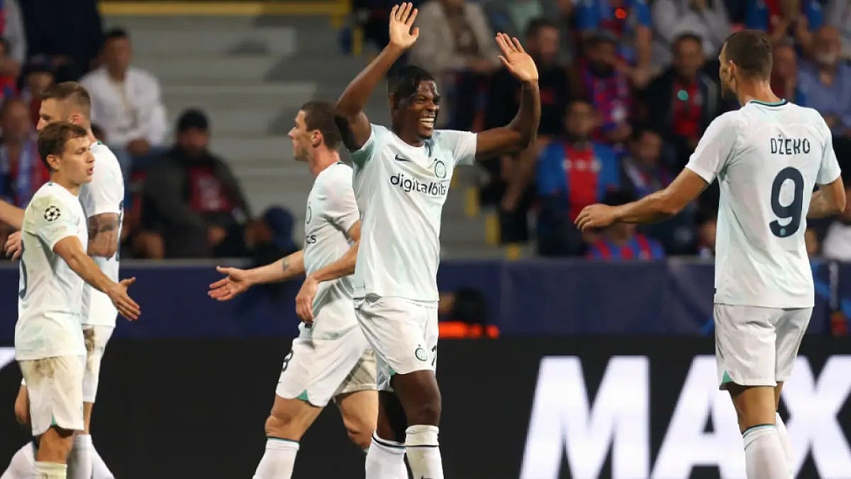 Inter Milan players Edin Dzeko's goal against Viktoria Plzen in UEFA Champions League 2022-23.