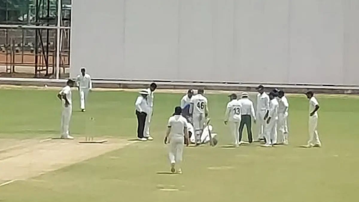 Venkatesh Iyer was down on the ground in pain.