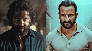 Hrithik Roshan and Saif Ali Khan in Vikram Vedha