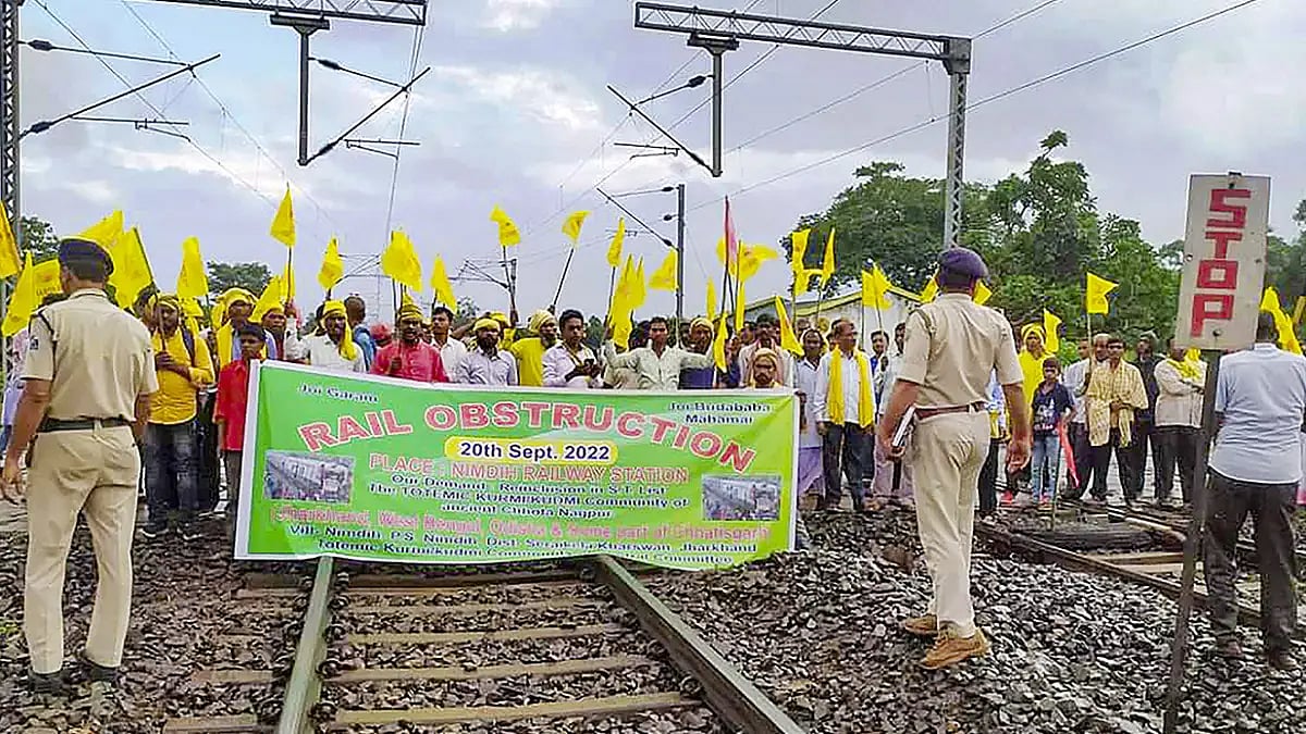 Kurmi community protest in Jharkhand