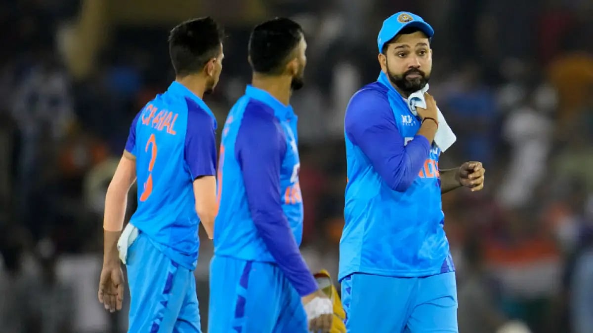 Rohit Sharma reacts after India's loss to Australia in first T20I in Mohali. 