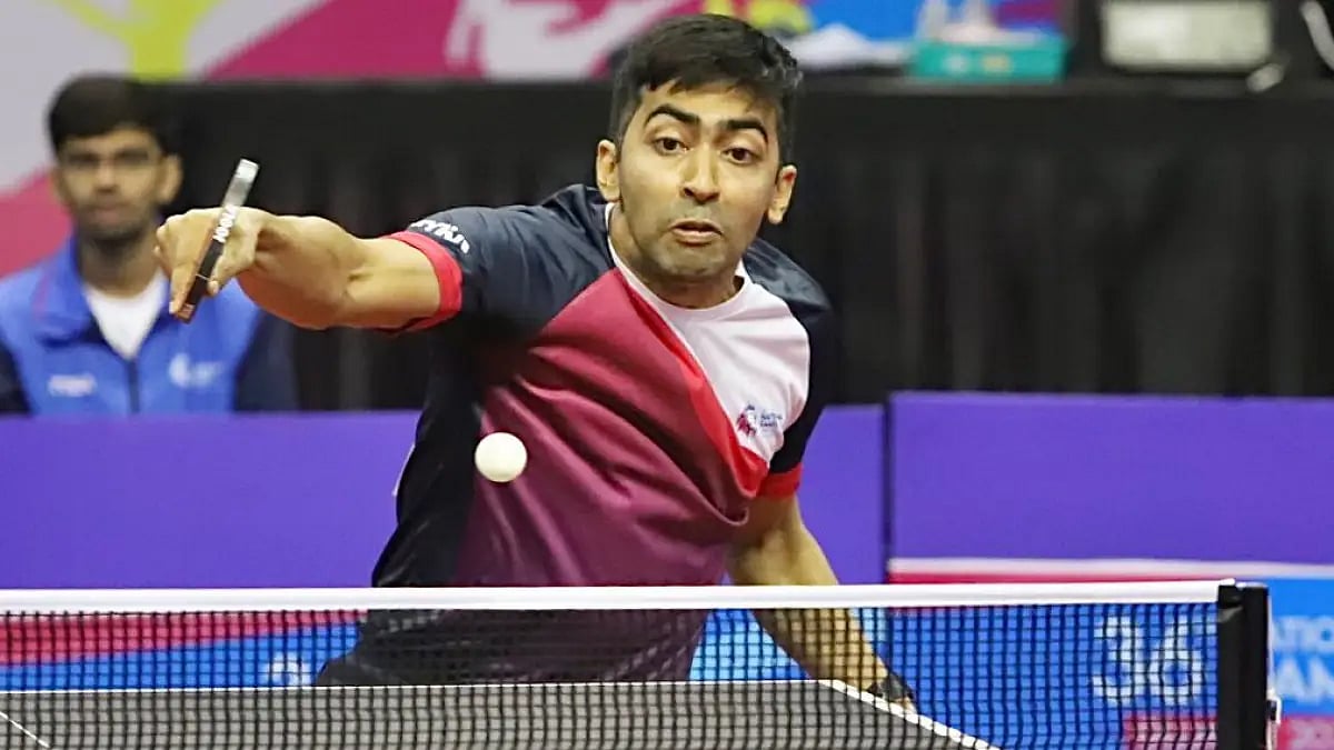 Harmeet Desai couldn't stand a match against Chinese world number one, Fan Zhendong. 
