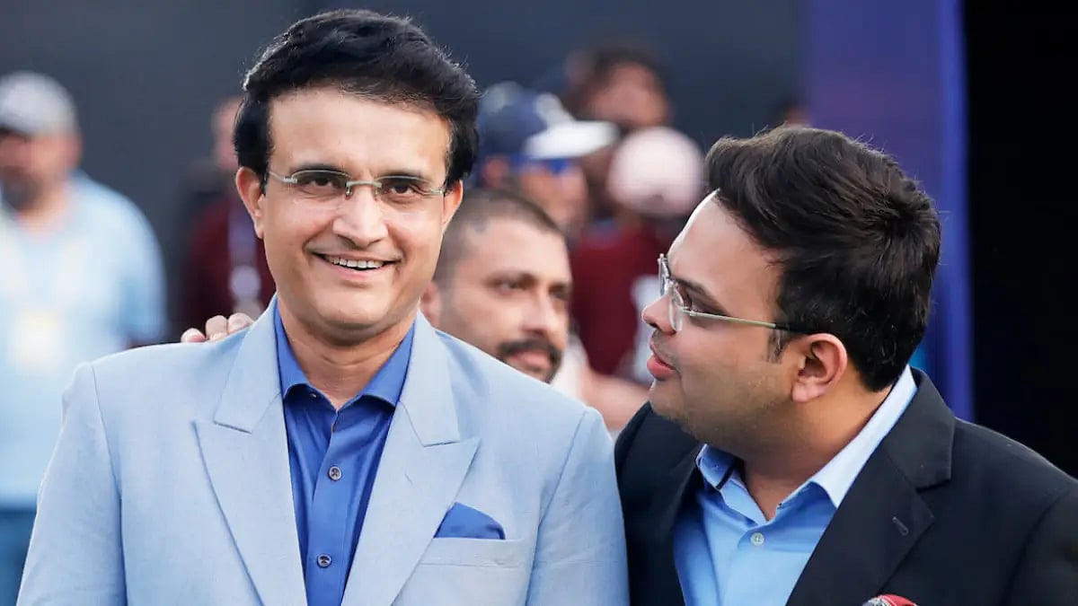 'We can keep batting some more, Sourav.' Jay Shah seems to be saying to BCCI boss Sourav Ganguly.