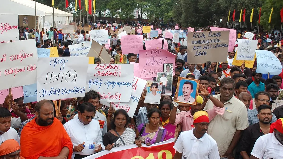 Representational image of Tamil minority protest in Sri Lanka