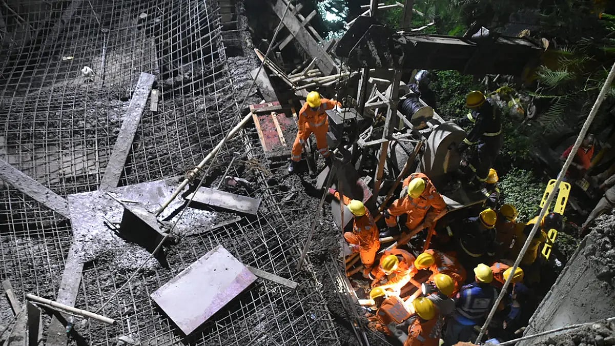 Remains after a building collapsed. (Representative image)