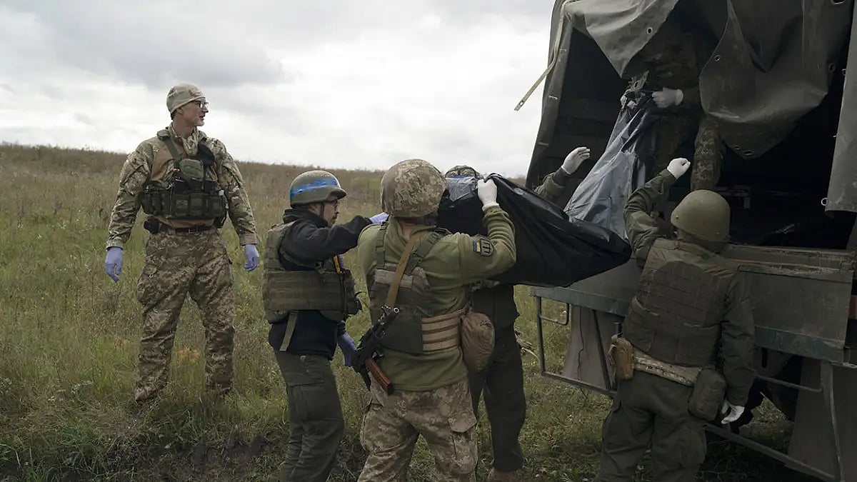 Russia Ukraine War Battlefield Bodies