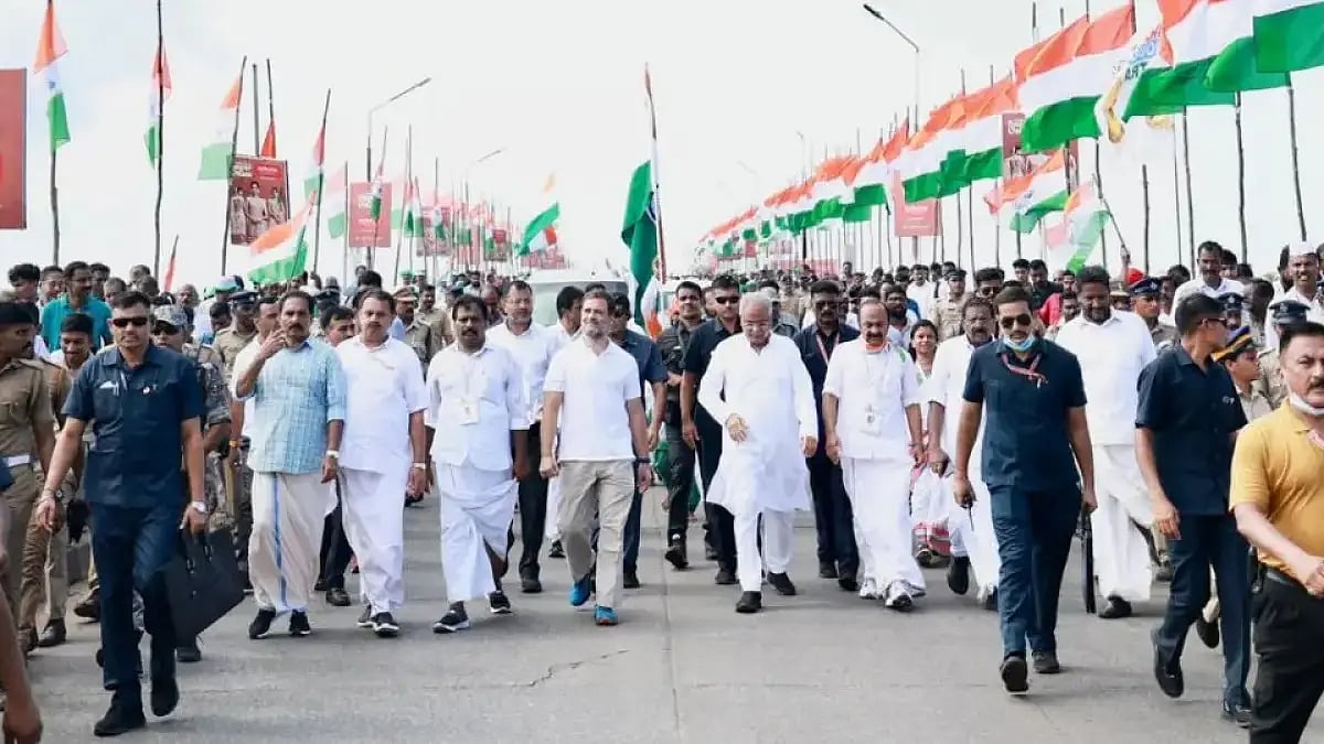 Congress leader Rahul Gandhi at Bharat Jodo Yatra