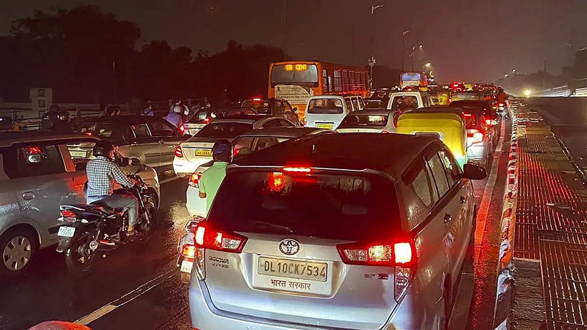 Traffic jam in Delhi