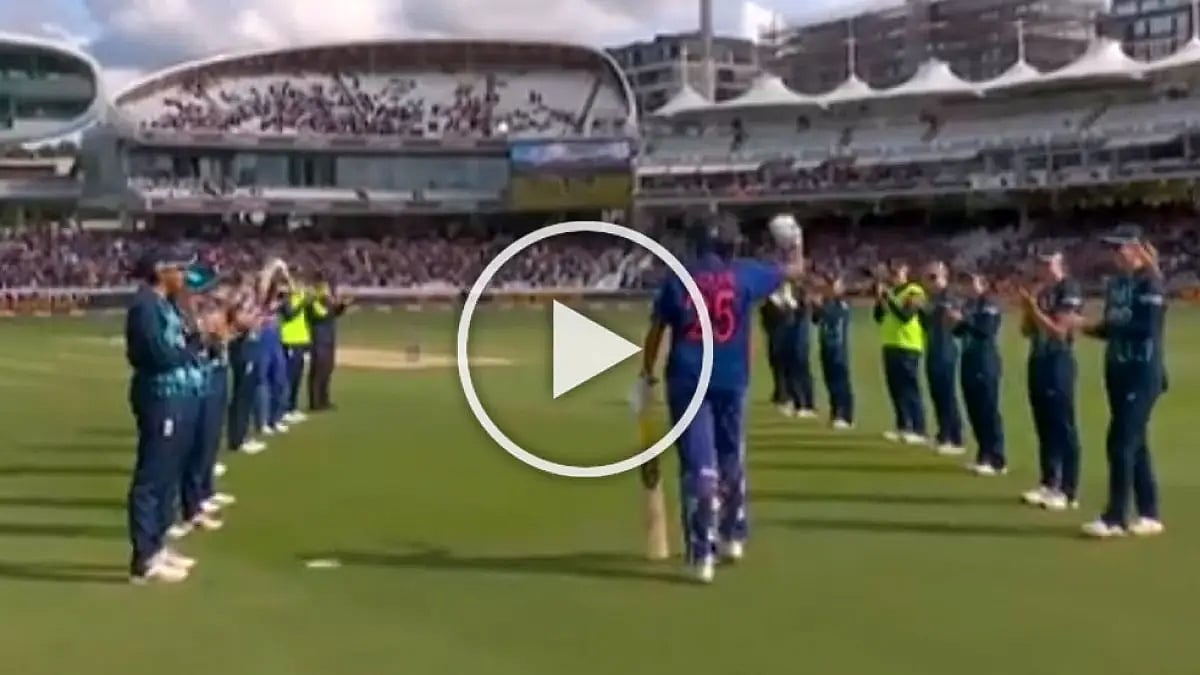 Jhulan Goswami coming out to bat at Lord's in her final international match.