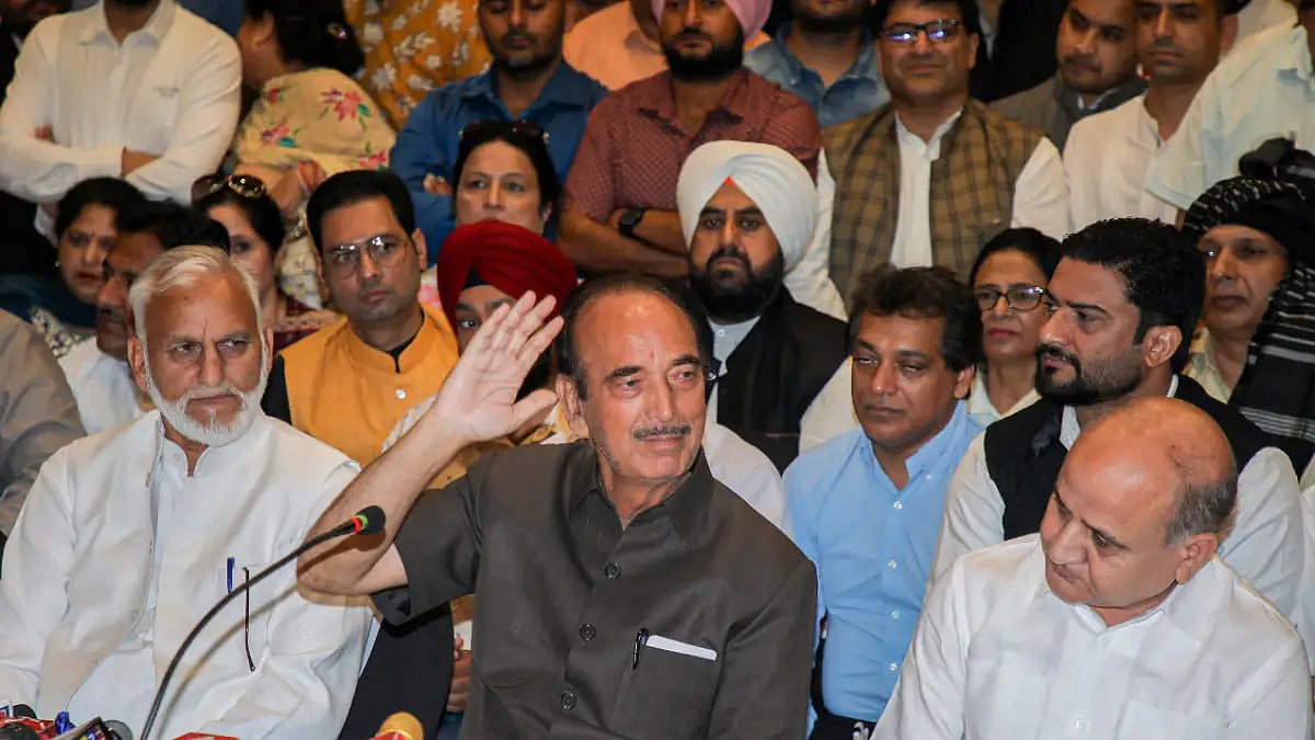  Former J&K CM Ghulam Nabi Azad launches new political party.