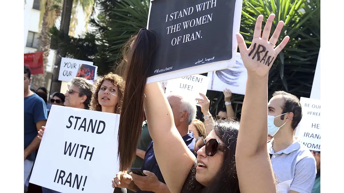Iranians protest over the death of Mahsa Amini