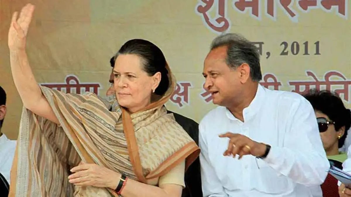 Congress President Sonia Gandhi and Rajasthan Chief Minister Ashok Gehlot
