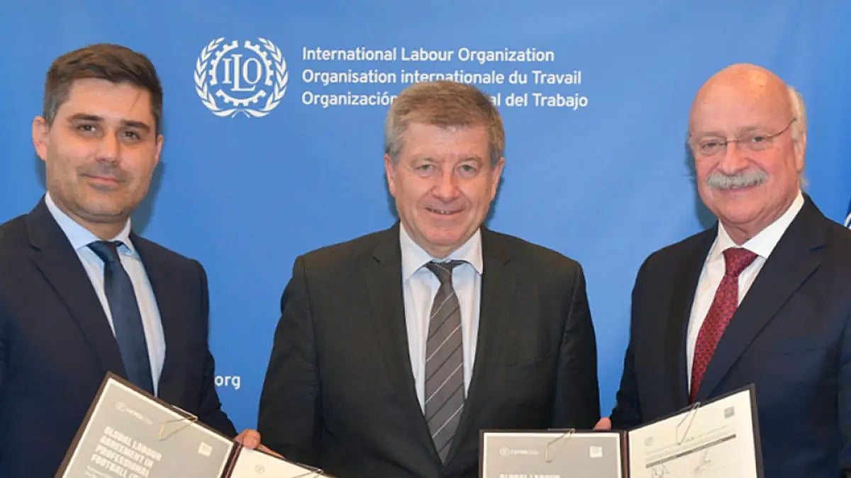 FIFPRO, World Leagues Forum and International Labour Organisation delegates.