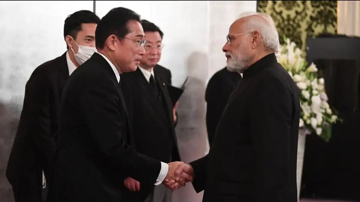 PM Narendra Modi with Japanese PM Fumio Kishida.